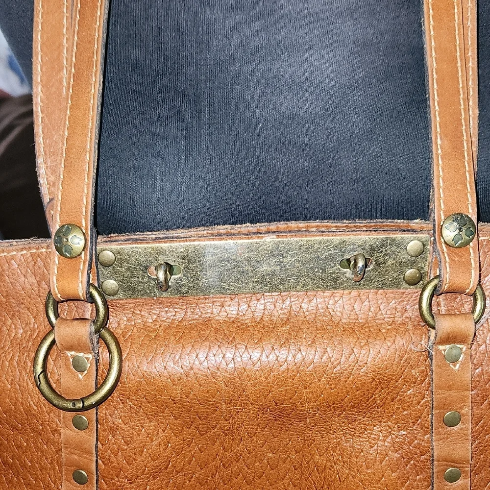 Patricia Nash Tan Leather Tote with Timeless Design